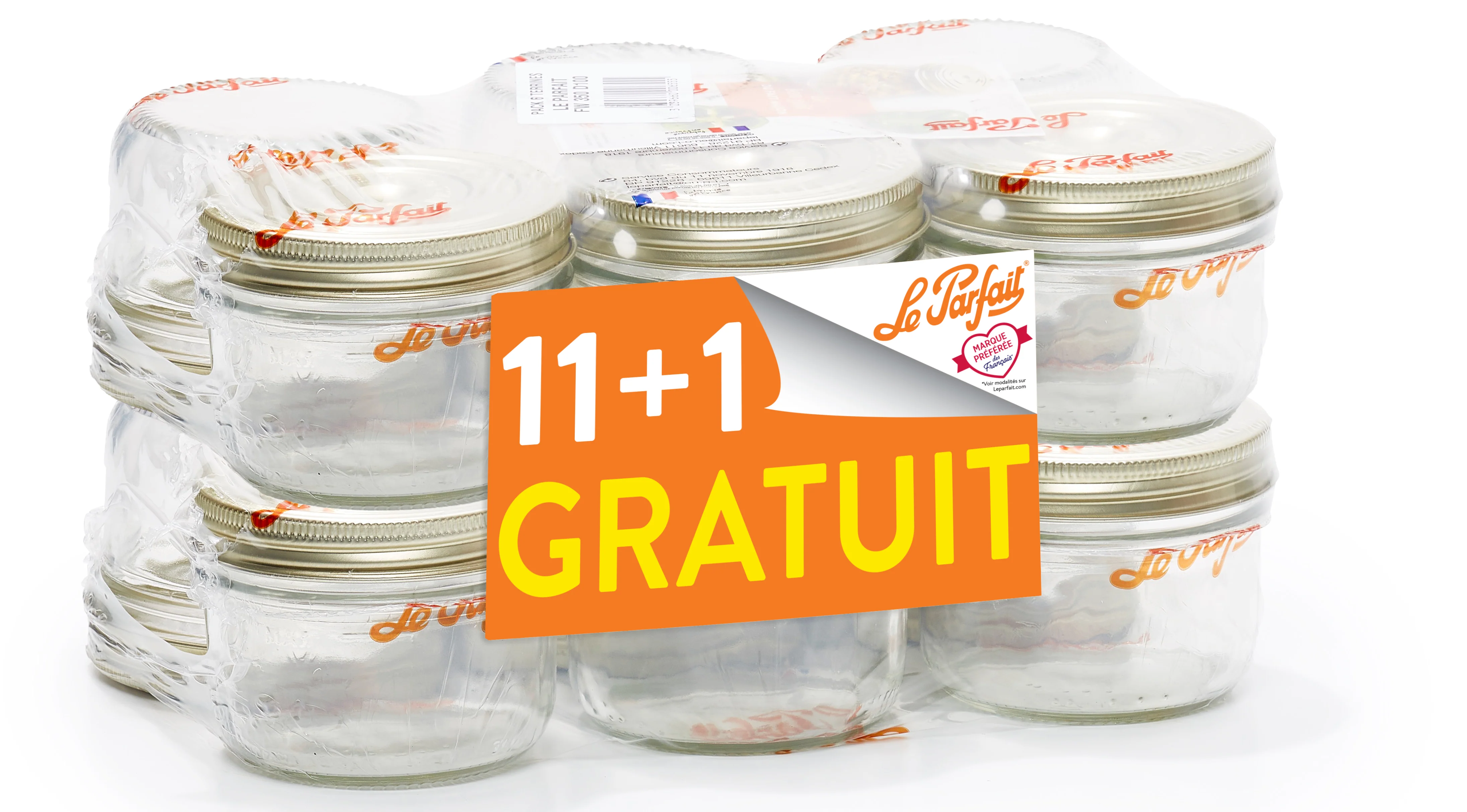 Promo Pack 12 terrines Le Parfait Familia Wiss 350 g (11 + 1 free)